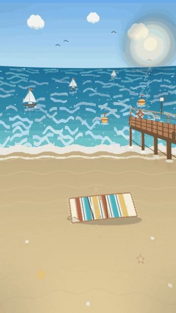 The beach