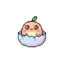 Klomi: the companion at stage 2 of 10, still in its shell
